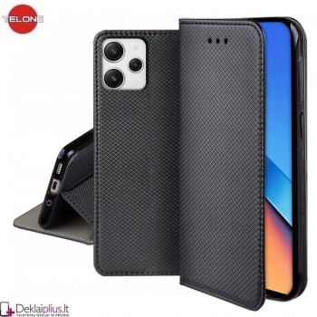 Telone atverčiamas dėklas - juodas (Xiaomi Redmi 12/Poco M6 Pro 5G) Telone atverčiamas dėklas - juodas (Xiaomi Redmi 12/Poco M6 Pro 5G)